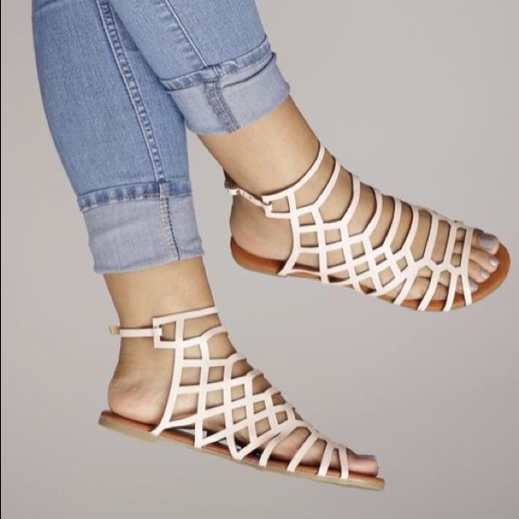 blush gladiator sandals